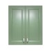 Corp superior 60. cu 2 usi Zebra MDF verde drept